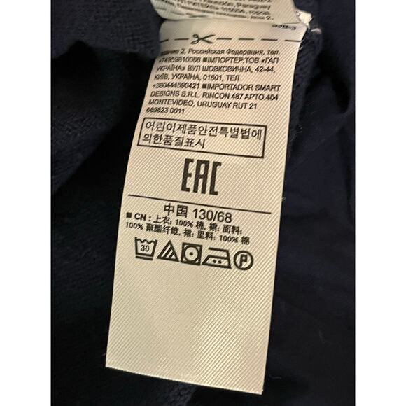 Old Navy Kids Dress Girl's Size Medium Navy Knit Taffeta Plaid Holiday Lining - Picture 7 of 13